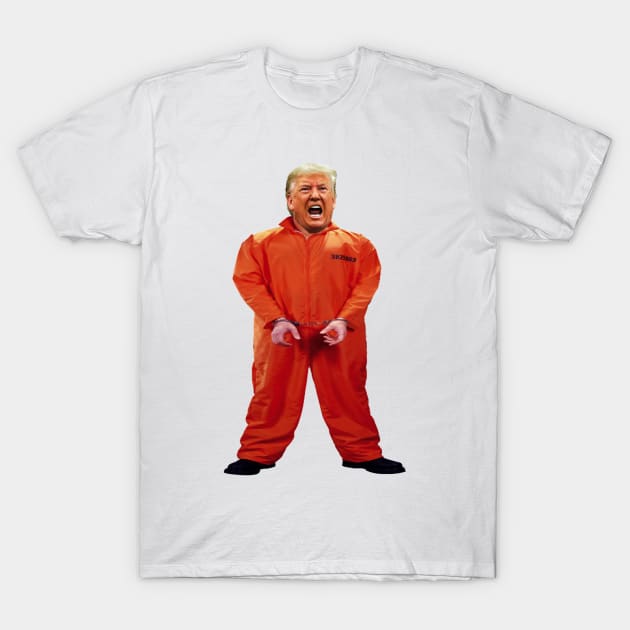 Trump in Orange Jumpsuit T-Shirt by skittlemypony